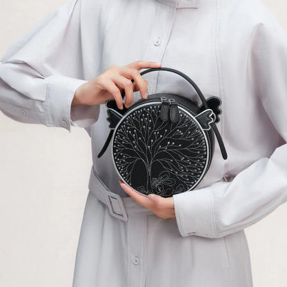 Fairyland small black leather handbag | Bampo