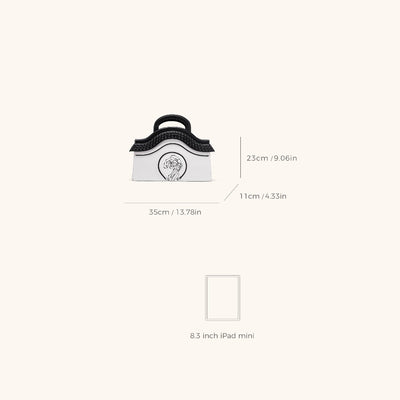 Dimensions of the Bampo Garden of Pleasance Handbag Deluxe Edition