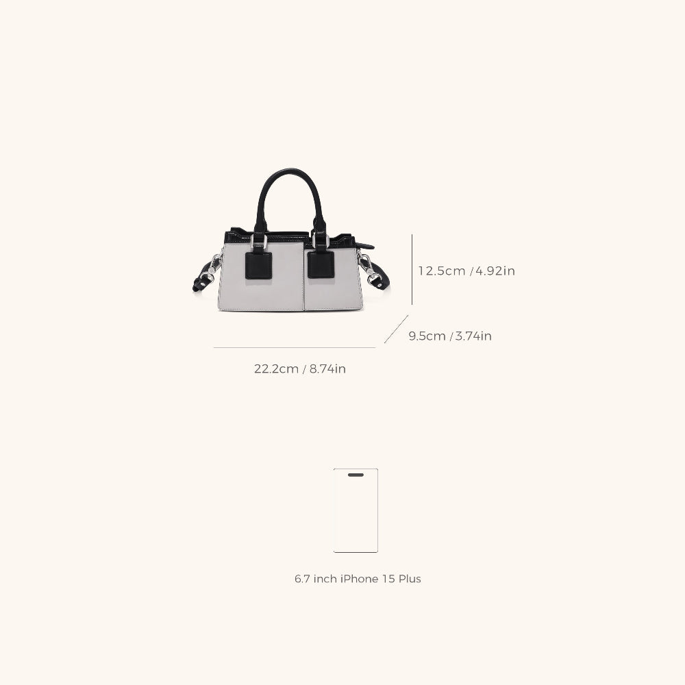 Dimensions of the Bampo garden of pleasance handbag