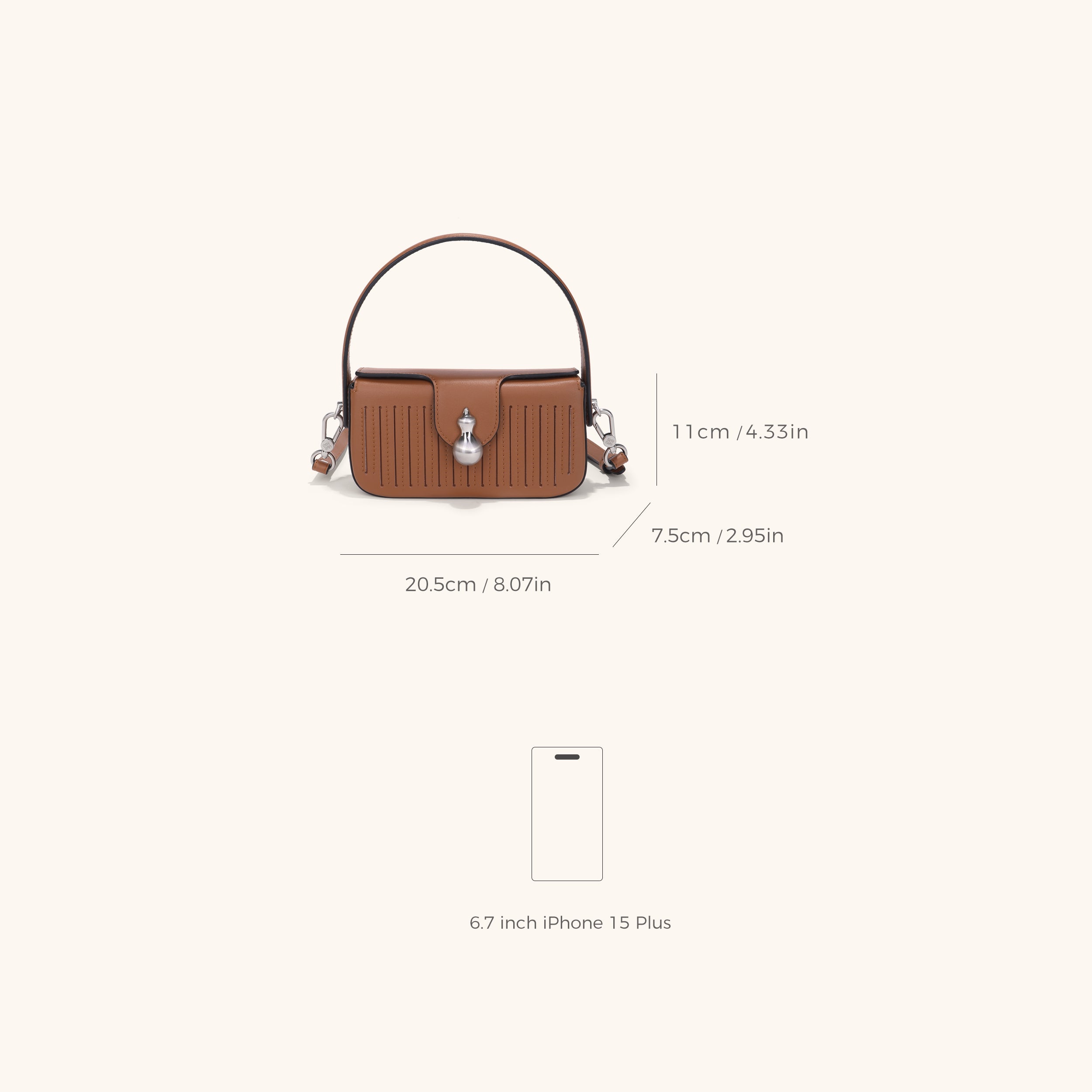 hulu handbag in brown | Bampo