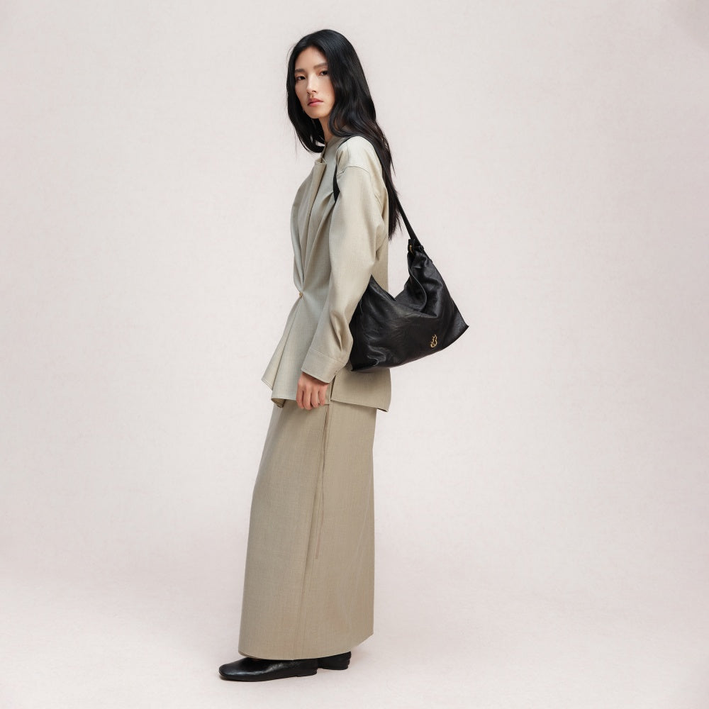 large flow hobo in black | Bampo