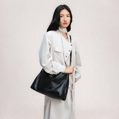large land tote in black | Bampo
