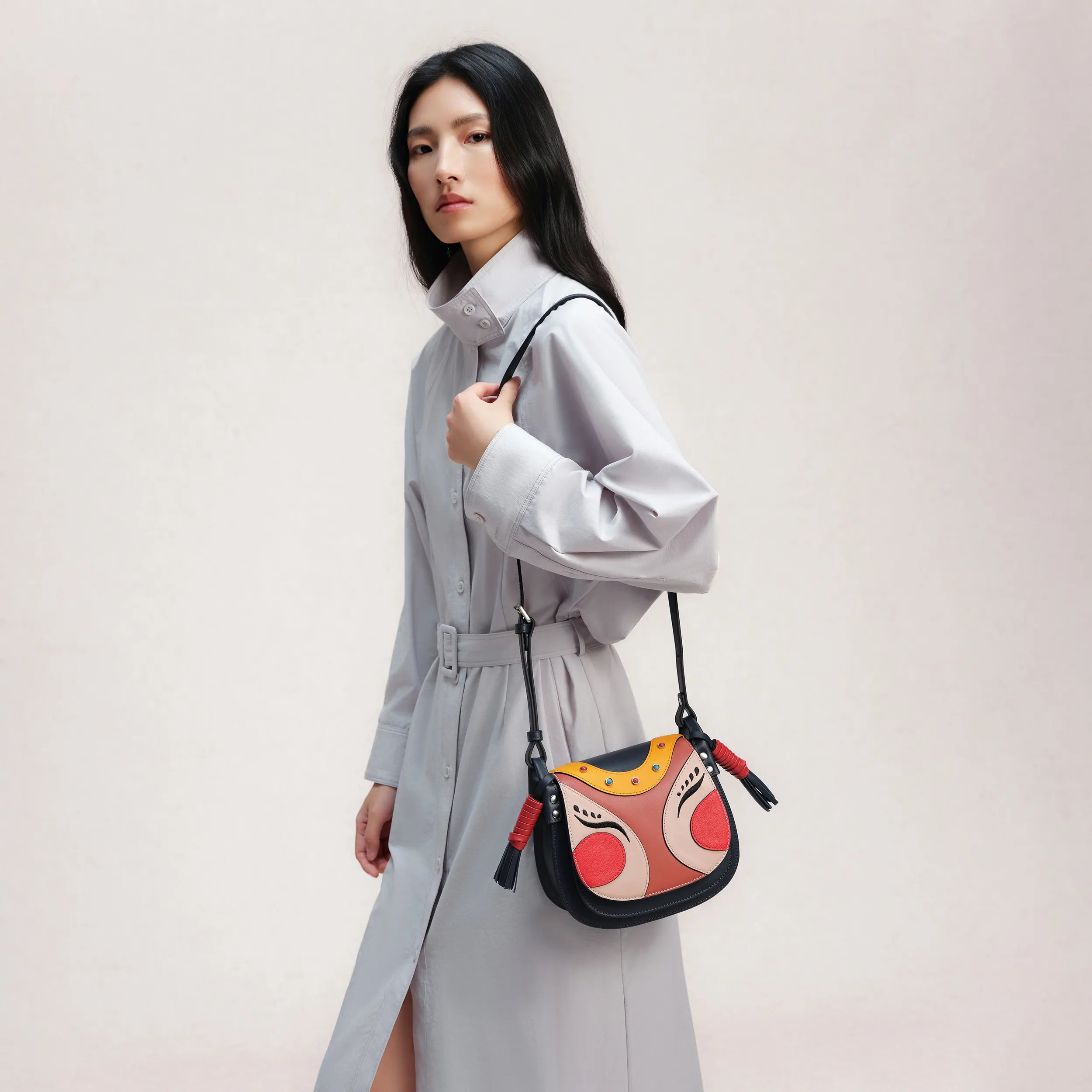 new year doll crossbody saddle bag | Bampo