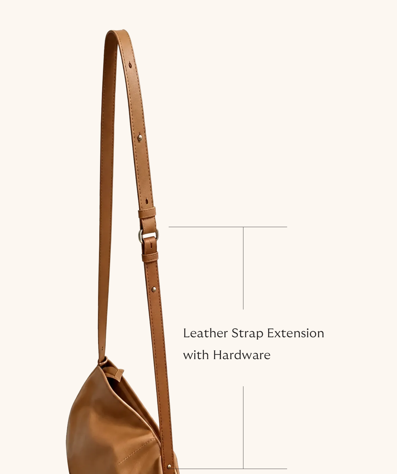 Leather Strap Extension for Flow Double-Faced Suede Hobo Drifting Cloud