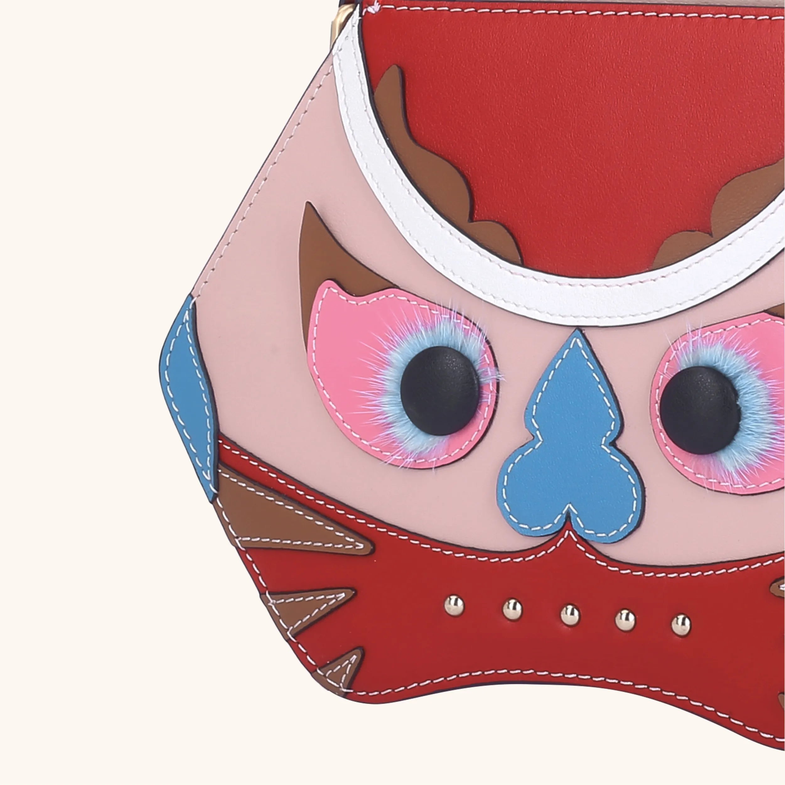 tiger pop small handbag in red | Bampo