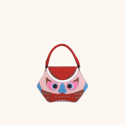 tiger pop small handbag in red | Bampo